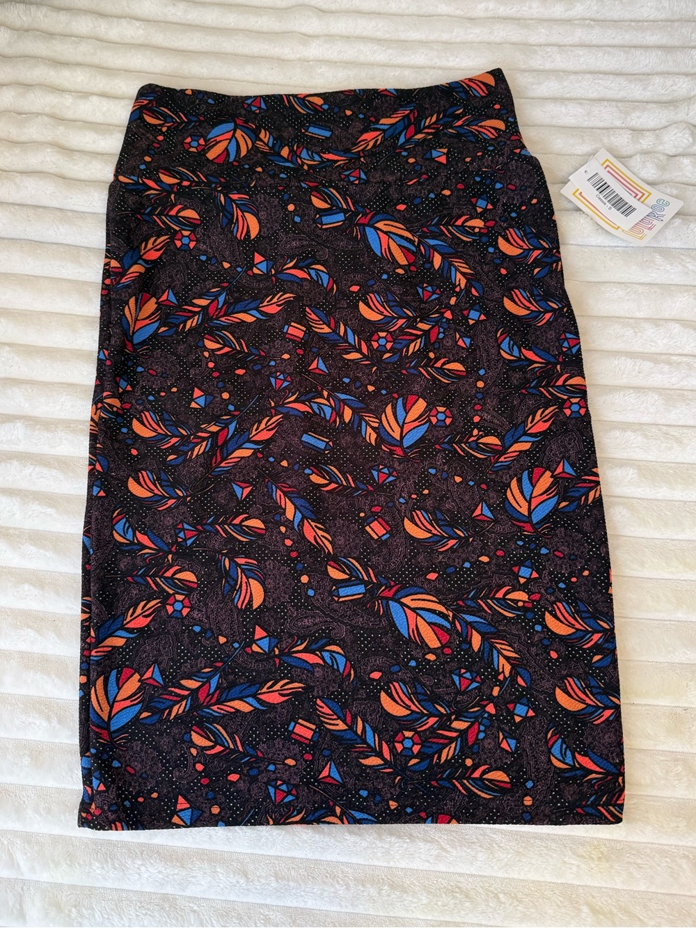 LulaRoe Cassie Feather Pencil Skirt Size Small